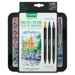 Crayola Signature Brush And Detail Dual Ended Marker Set