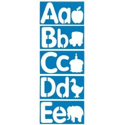 Roylco Big Alphabets & Pictures Stencils