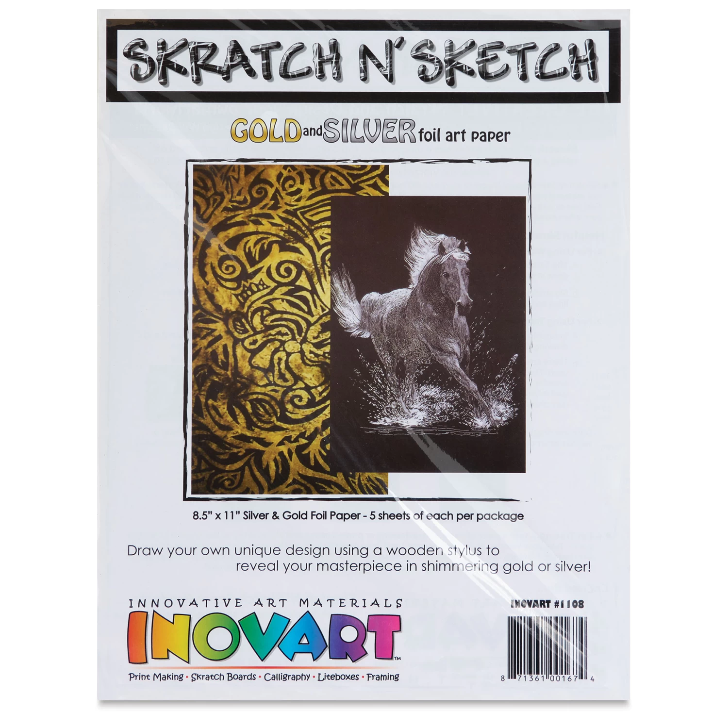 Inovart Skratch N Sketch Scratch Paper - Image 2