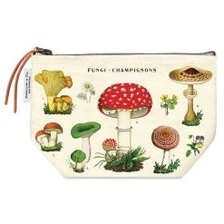 Cavallini Vintage Mushrooms Cotton Pouch